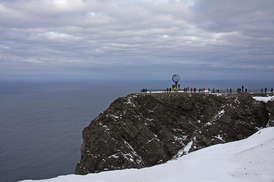Am Nordkap, 6. März 2012,bei klarem Licht