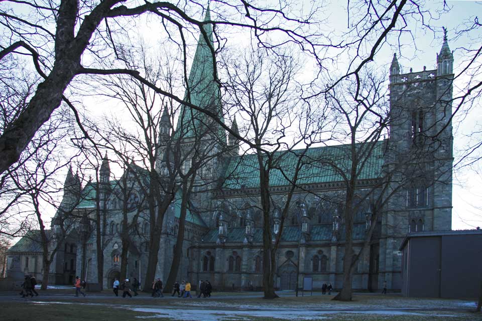 Die Kathedrale von Trondheim, März 2012