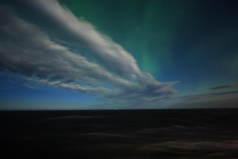 Nordlichter bei Berlevag, 7. März 2012