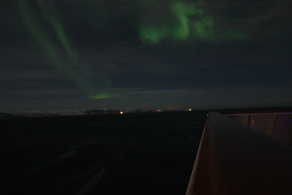 Nordlichter bei Berlevag, 7. März 2012