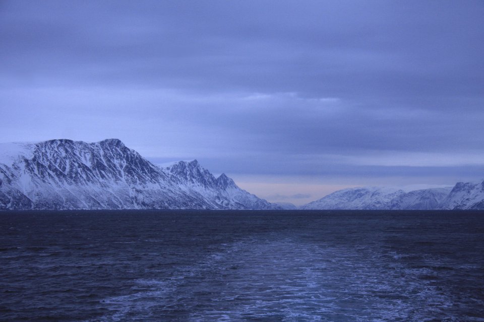 Hurtigruten, von Oksfjord nach Skjervoy, 8. März 2012